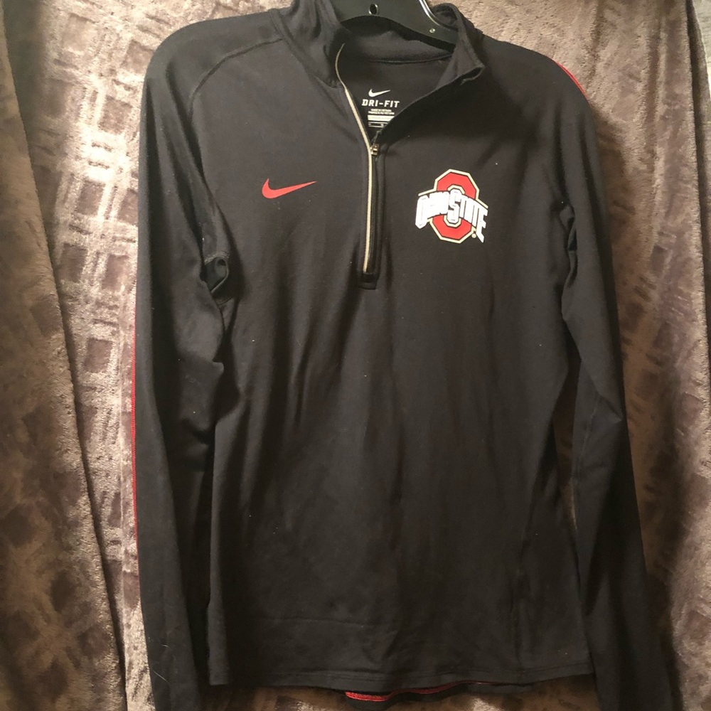 Black Ohio State Nike Dry-Fit Quarter Zip